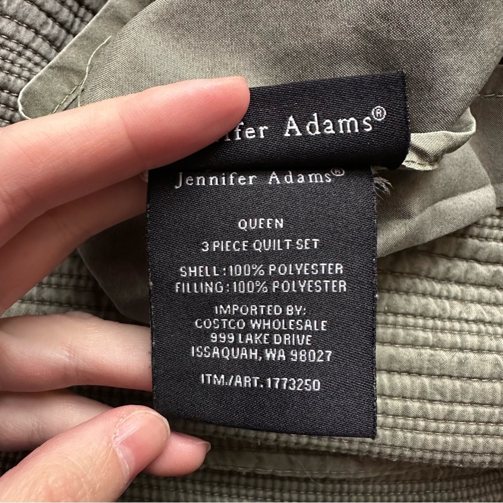 OLIVE GREEN Jennifer Adams — 3-Piece Quilt Set - Picture 7 of 7
